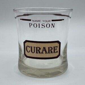 Neiman Marcus CERA Name Your Poison Double Old Fashioned Glass Cyanide Hemlock